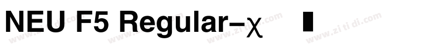 NEU F5 Regular字体转换